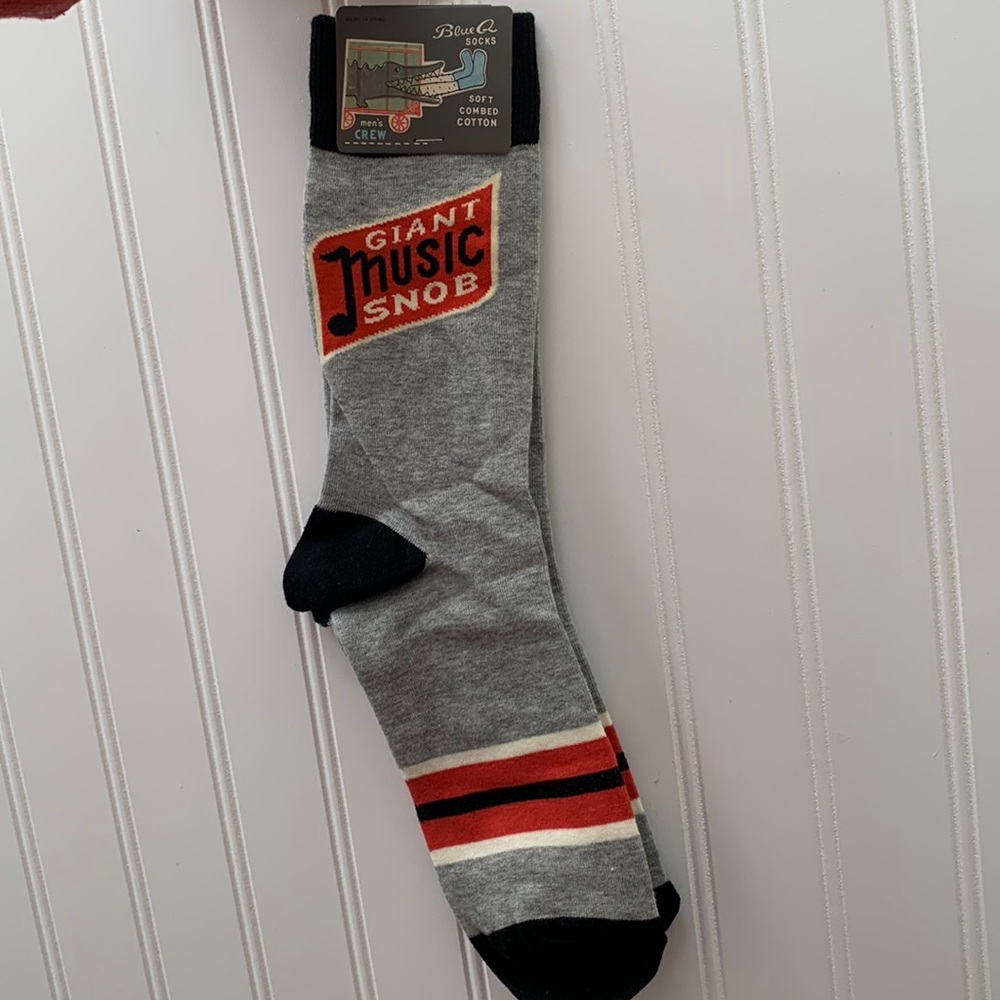 Music Snob men’s crew socks